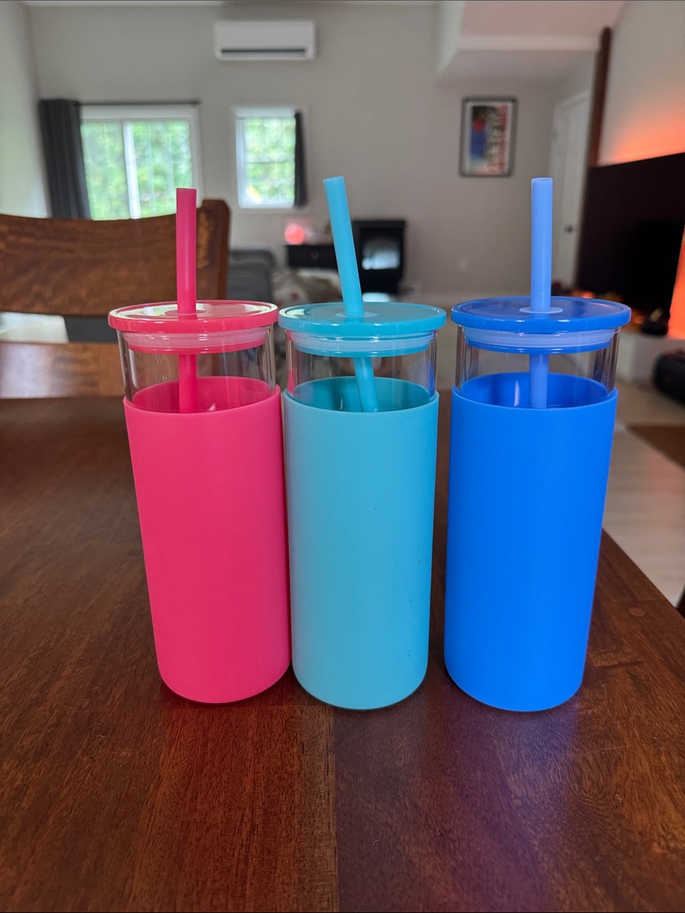 3 New and never used Glass Tumblers 16.3oz